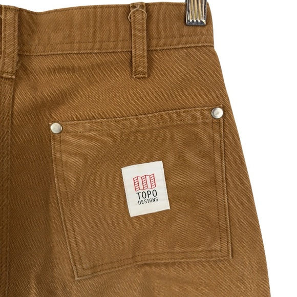 Topo Designs Canvas Work Pants Heavy Cotton Utility Work Straight Leg Size 28 - Picture 13 of 14